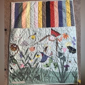 Land of Nod limited edition Charley Harper collection toddler quilt